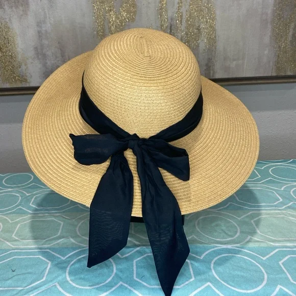 Haute Hippie Tan Hat with Black Ribbon - Picture 3 of 6